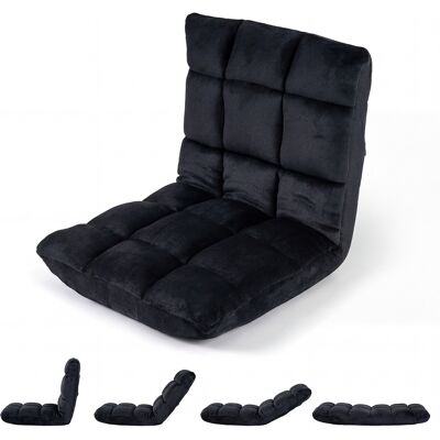 CostwayFauteuil de Sol Pliable Paresseux Tatami Chaise Convertible avec Dossier Réglable 14 Positions Mousse Haute Densité Cadre Métal Noir - Publicité CostwayFauteuil de Sol Pliable Paresseux Tatami Chaise Convertible avec Dossier Réglable 14 Positions Mousse Haute Densité Cadre Métal Noir - Publicité