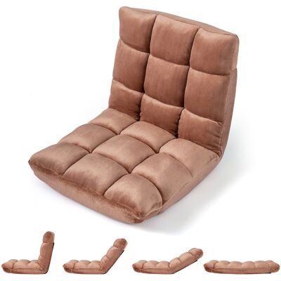 CostwayFauteuil de Sol Pliable Paresseux Tatami Chaise Convertible avec Dossier Réglable 14 Positions Mousse Haute Densité Cadre Métal Beige - Publicité CostwayFauteuil de Sol Pliable Paresseux Tatami Chaise Convertible avec Dossier Réglable 14 Positions Mousse Haute Densité Cadre Métal Beige - Publicité