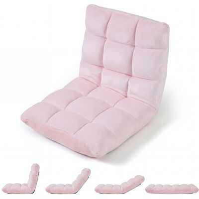 CostwayFauteuil de Sol Pliable Paresseux Tatami avec Dossier Réglable 14 Positions Mousse Haute Densité Patins Antidérapants Rose Clair - Publicité CostwayFauteuil de Sol Pliable Paresseux Tatami avec Dossier Réglable 14 Positions Mousse Haute Densité Patins Antidérapants Rose Clair - Publicité