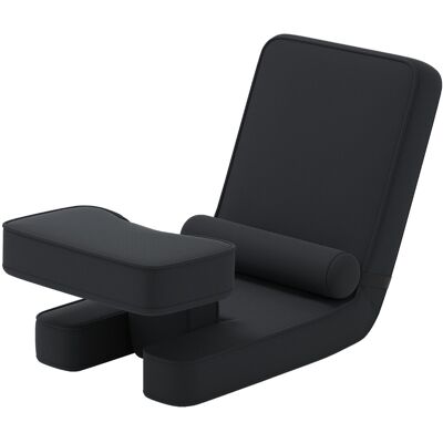 CostwayCanapé Paresseux Pliable Fauteuil de Sol Gaming avec Dossier Réglable en 5 Positions Repose-pieds & Plateau Coussin Confortable Siège Noir - Publicité CostwayCanapé Paresseux Pliable Fauteuil de Sol Gaming avec Dossier Réglable en 5 Positions Repose-pieds & Plateau Coussin Confortable Siège Noir - Publicité