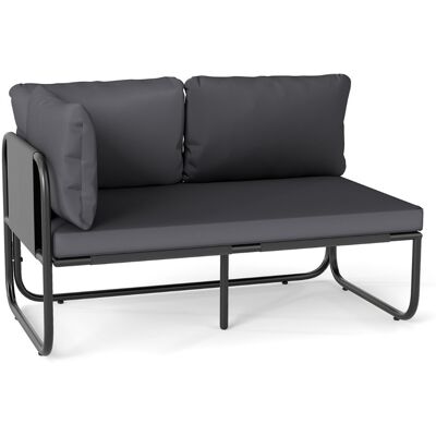 CostwayCanapé 2 Places pour Patio Canapé avec Coussins de Dossier et Coussin de Siège Amovibles Accoudoir Latéral Cadre en Métal Robuste Gris - Publicité CostwayCanapé 2 Places pour Patio Canapé avec Coussins de Dossier et Coussin de Siège Amovibles Accoudoir Latéral Cadre en Métal Robuste Gris - Publicité