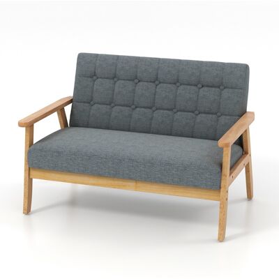 CostwayCanapé Causeuse en Lin Causeuse Rembourrée 2 Places avec Cadre en Bois d'Hévéa et Design Capitonné Classique Chaise Rembourrée du Milieu du Siècle Gris - Publicité CostwayCanapé Causeuse en Lin Causeuse Rembourrée 2 Places avec Cadre en Bois d'Hévéa et Design Capitonné Classique Chaise Rembourrée du Milieu du Siècle Gris - Publicité