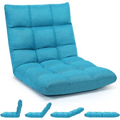 CostwayChaise de Méditation Rembourrée - 14 Positions Réglable Cadre en Acier Robuste Tissu en Coton et Lin Bleu Bondi - Publicité CostwayChaise de Méditation Rembourrée - 14 Positions Réglable Cadre en Acier Robuste Tissu en Coton et Lin Bleu Bondi - Publicité