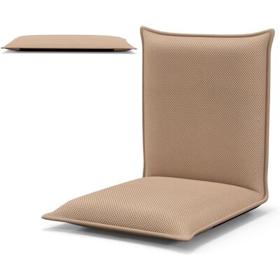 CostwayChaise de Sol Pliable Tatami Inclinable en 6 Position 44 x 54,5 x 53,5 CM Marron - Publicité CostwayChaise de Sol Pliable Tatami Inclinable en 6 Position 44 x 54,5 x 53,5 CM Marron - Publicité