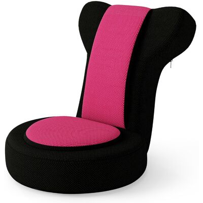 CostwayFauteuil de Sol Chaise Canapé Paresseuse avec Appuie-tête et Dossier Réglables Coussin d'Assise Rembourré Structure Métallique Chaise Rose - Publicité CostwayFauteuil de Sol Chaise Canapé Paresseuse avec Appuie-tête et Dossier Réglables Coussin d'Assise Rembourré Structure Métallique Chaise Rose - Publicité