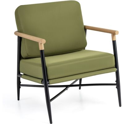 CostwayFauteuil Lounge Moderne Fauteuil d'Appoint avec Coussins Amovibles Zippés Structure Métallique Robuste et Pieds Réglables Vert - Publicité CostwayFauteuil Lounge Moderne Fauteuil d'Appoint avec Coussins Amovibles Zippés Structure Métallique Robuste et Pieds Réglables Vert - Publicité