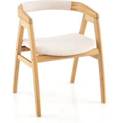 CostwayFauteuil d Appoint en Bambou Fauteuil Moderne du Milieu du Siècle avec Dossier Incurvé et Coussin d Assise Naturel - Publicité CostwayFauteuil d Appoint en Bambou Fauteuil Moderne du Milieu du Siècle avec Dossier Incurvé et Coussin d Assise Naturel - Publicité