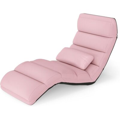 CostwayFauteuil Relax Pliable Réglable sur 5 Positions en Faux Daim Chaise de Sol pour Salon Mobilier de Bureau Chambre Rose - Publicité CostwayFauteuil Relax Pliable Réglable sur 5 Positions en Faux Daim Chaise de Sol pour Salon Mobilier de Bureau Chambre Rose - Publicité