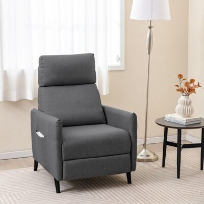 CostwayFauteuil Inclinable à Dossier Inclinable en Tissu de Lin Dossier et Repose-pieds Réglables Siège Rembourré 2 Poches Gris Clair Gris - Publicité CostwayFauteuil Inclinable à Dossier Inclinable en Tissu de Lin Dossier et Repose-pieds Réglables Siège Rembourré 2 Poches Gris Clair Gris - Publicité