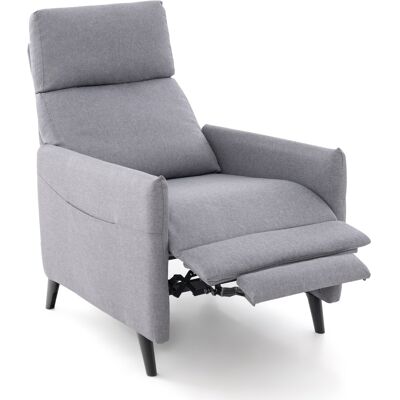 CostwayFauteuil Inclinable à Dossier Inclinable en Tissu de Lin Dossier et Repose-pieds Réglables Siège Rembourré 2 Poches pour Magazines Gris Clair - Publicité CostwayFauteuil Inclinable à Dossier Inclinable en Tissu de Lin Dossier et Repose-pieds Réglables Siège Rembourré 2 Poches pour Magazines Gris Clair - Publicité