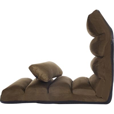 CostwayFauteuil Relax Pliable Réglable sur 5 Positions en Faux Daim Chaise de Sol pour Salon Mobilier de Bureau Chambre Marron - Publicité CostwayFauteuil Relax Pliable Réglable sur 5 Positions en Faux Daim Chaise de Sol pour Salon Mobilier de Bureau Chambre Marron - Publicité