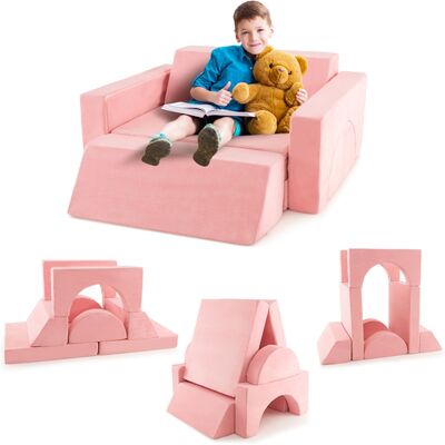 Canapé modulable pour enfants Costway - 8 pièces, housses amovibles - Publicité Canapé modulable pour enfants Costway - 8 pièces, housses amovibles - Publicité