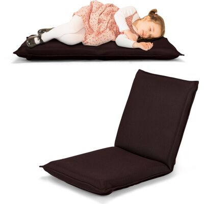 CostwayChaise de Sol Pliable Tatami Inclinable en 6 Position 44 x 54,5 x 53,5 CM Café - Publicité CostwayChaise de Sol Pliable Tatami Inclinable en 6 Position 44 x 54,5 x 53,5 CM Café - Publicité