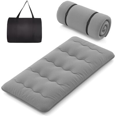 CostwayMatelas Roulé Au Sol avec Housse Lavable Matelas de Couchage Portable et Pliable avec Sac de Transport Twin Gris - Publicité CostwayMatelas Roulé Au Sol avec Housse Lavable Matelas de Couchage Portable et Pliable avec Sac de Transport Twin Gris - Publicité