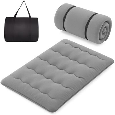 CostwayMatelas Roulé Au Sol avec Housse Lavable Matelas de Couchage Portable et Pliable avec Sac de Transport Double Gris - Publicité CostwayMatelas Roulé Au Sol avec Housse Lavable Matelas de Couchage Portable et Pliable avec Sac de Transport Double Gris - Publicité