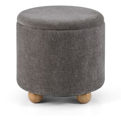 CostwayPouf de Rangement Rond Repose-pieds en Tissu Chenille de 44,5 CM avec Couvercle Amovible Pieds en Bois Caoutchouc Charge 150KG Gris - Publicité CostwayPouf de Rangement Rond Repose-pieds en Tissu Chenille de 44,5 CM avec Couvercle Amovible Pieds en Bois Caoutchouc Charge 150KG Gris - Publicité