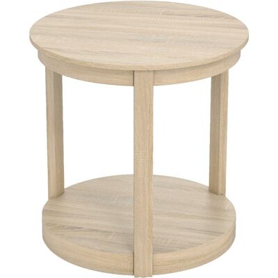 CostwayTable Basse Ronde à 2 Niveaux Table de Canapé en Bois Caoutchouc Table de Café Table D'appoint Style Maison de Campagne Naturel - Publicité CostwayTable Basse Ronde à 2 Niveaux Table de Canapé en Bois Caoutchouc Table de Café Table D'appoint Style Maison de Campagne Naturel - Publicité