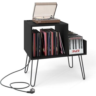 CostwaySupport pour Tourne-disque Prise de Courant Séparateur Table d'Appoint avec Pieds en Métal Jusqu'à 145 Albums Noir - Publicité CostwaySupport pour Tourne-disque Prise de Courant Séparateur Table d'Appoint avec Pieds en Métal Jusqu'à 145 Albums Noir - Publicité