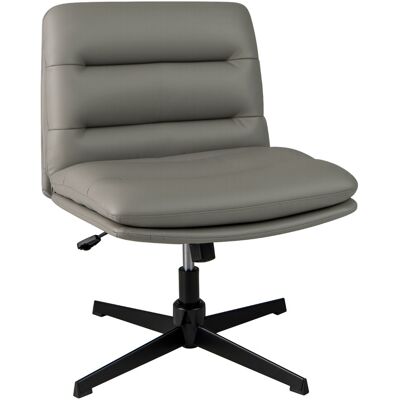 CostwayFauteuil de Bureau Sans Roues Chaise de Bureau Sans Accoudoirs Réglable en Hauteur Pivotante à 360° en Simili Cuir Gris - Publicité CostwayFauteuil de Bureau Sans Roues Chaise de Bureau Sans Accoudoirs Réglable en Hauteur Pivotante à 360° en Simili Cuir Gris - Publicité