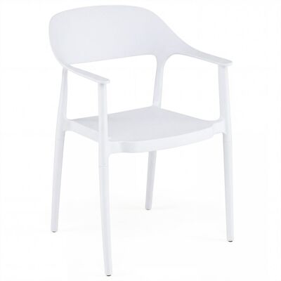CostwayChaise de Salle à Manger en Plastique Chaise de Cuisine Empilable avec Dossier Incurvé Accoudoirs Confortables Charge 150kg Blanc - Publicité CostwayChaise de Salle à Manger en Plastique Chaise de Cuisine Empilable avec Dossier Incurvé Accoudoirs Confortables Charge 150kg Blanc - Publicité