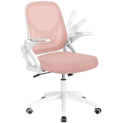 CostwayChaise de Bureau Ergonomique en Résille avec Soutien Lombaire et Accoudoirs Relevables Conception Pivotante et Réglable en Hauteur Rose - Publicité CostwayChaise de Bureau Ergonomique en Résille avec Soutien Lombaire et Accoudoirs Relevables Conception Pivotante et Réglable en Hauteur Rose - Publicité