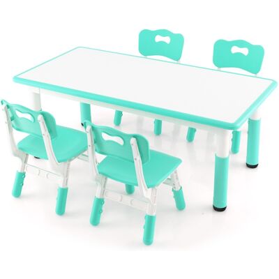 Costway - Table 4 Chairs - Réglable en hauteur - Ensemble Table Enfant - Publicité Costway - Table 4 Chairs - Réglable en hauteur - Ensemble Table Enfant - Publicité