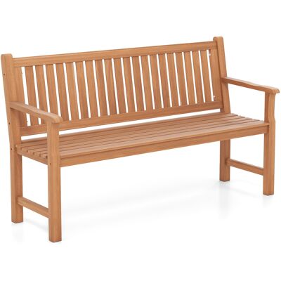 CostwayBanc de Jardin en Bois 2 Places avec Dossier Ergonomique à Lattes Accoudoirs Banquette Capacité 450 KG 150 x 53,5 x 89 cm Naturel - Publicité CostwayBanc de Jardin en Bois 2 Places avec Dossier Ergonomique à Lattes Accoudoirs Banquette Capacité 450 KG 150 x 53,5 x 89 cm Naturel - Publicité