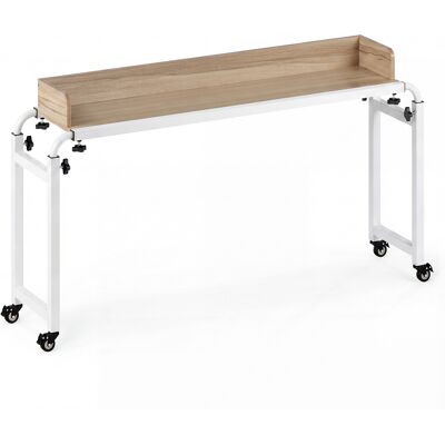 CostwayBureau à Roulettes pour Lit Bureau Mobile avec Hauteur et Longueur Ajustables Table Roulant avec Cadre en Métal Chariot Naturel - Publicité CostwayBureau à Roulettes pour Lit Bureau Mobile avec Hauteur et Longueur Ajustables Table Roulant avec Cadre en Métal Chariot Naturel - Publicité