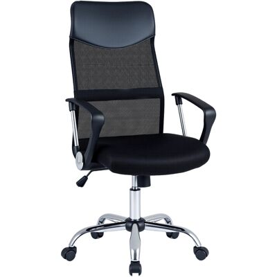 CostwayChaise Ergonomique Hauteur Réglable Fauteuil de Bureau à Dossier Haut&Inclinable avec Siège Pivotant Assise Rembourrée Charge 150kg Noir - Publicité CostwayChaise Ergonomique Hauteur Réglable Fauteuil de Bureau à Dossier Haut&Inclinable avec Siège Pivotant Assise Rembourrée Charge 150kg Noir - Publicité
