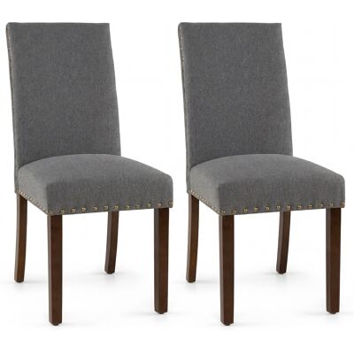 CostwayLot de 2 Chaises de Salle à Manger Chaises de Cuisine Rembourrées Confortables avec Dossier Pieds en Bois 3 Tapis de Sol Gris - Publicité CostwayLot de 2 Chaises de Salle à Manger Chaises de Cuisine Rembourrées Confortables avec Dossier Pieds en Bois 3 Tapis de Sol Gris - Publicité