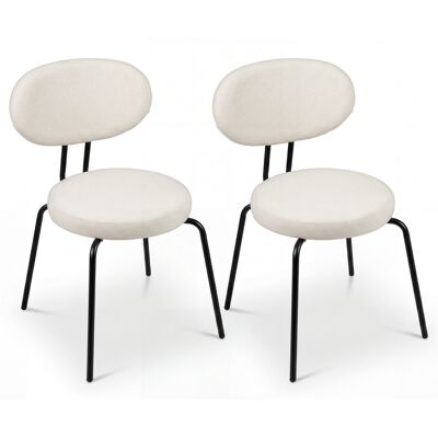 CostwayLot de 2 Chaises de Salle à Manger Chaises de Cuisine Rembourrées avec Dossier Matelassé Pieds Métal 59x51x83 cm Charge 150kg Blanc - Publicité CostwayLot de 2 Chaises de Salle à Manger Chaises de Cuisine Rembourrées avec Dossier Matelassé Pieds Métal 59x51x83 cm Charge 150kg Blanc - Publicité