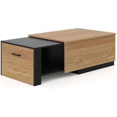 CostwayTable Basse à Plateau Extensible 80-118cm Table d Appoint Rectangulaire avec Compartiment Coulissant&Casier Latéral Charge 140kg Naturel - Publicité CostwayTable Basse à Plateau Extensible 80-118cm Table d Appoint Rectangulaire avec Compartiment Coulissant&Casier Latéral Charge 140kg Naturel - Publicité