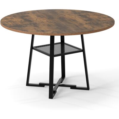 CostwayTable à Manger Extensible Ronde Table de Cuisine avec Piètement Métallique Stable Coussins de Pied Réglable pour 4-6 Personnes Brun Rustique - Publicité CostwayTable à Manger Extensible Ronde Table de Cuisine avec Piètement Métallique Stable Coussins de Pied Réglable pour 4-6 Personnes Brun Rustique - Publicité