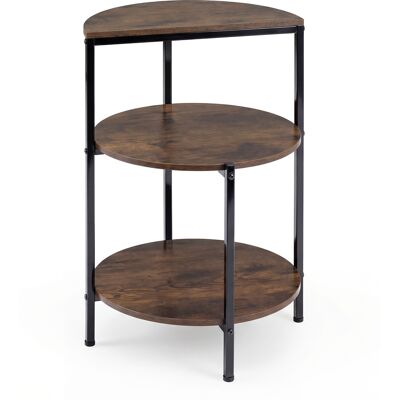 CostwayTable d Appoint Industrielle à 3 Niveaux Bouts de Canapé avec Cadre Métallique et Patins Ajustables Table de Chevet Ronde Marron Rustique - Publicité CostwayTable d Appoint Industrielle à 3 Niveaux Bouts de Canapé avec Cadre Métallique et Patins Ajustables Table de Chevet Ronde Marron Rustique - Publicité