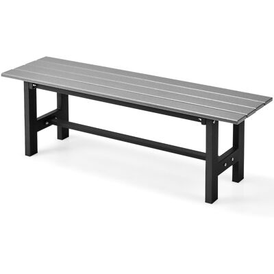 CostwayBanc de Jardin HDPE pour 2 Personnes Charge 300KG Banquette Extérieur avec Cadre en Métal et Couvre-pied de Protection Gris - Publicité CostwayBanc de Jardin HDPE pour 2 Personnes Charge 300KG Banquette Extérieur avec Cadre en Métal et Couvre-pied de Protection Gris - Publicité