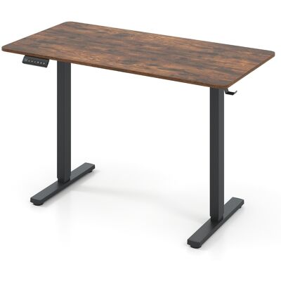 CostwayBureau Électrique Ergonomique Assis-debout Bureau Réglable en Hauteur avec 3 Mémoires & Protection Anti-collision Marron Rustique - Publicité CostwayBureau Électrique Ergonomique Assis-debout Bureau Réglable en Hauteur avec 3 Mémoires & Protection Anti-collision Marron Rustique - Publicité