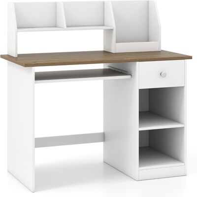 CostwayBureau d'Étudiant pour Enfant avec Plateau à Clavier et Tiroir Table d'Étude avec Étagère Latérale&Étagères Supérieures pour 3-6 Ans Naturel - Publicité CostwayBureau d'Étudiant pour Enfant avec Plateau à Clavier et Tiroir Table d'Étude avec Étagère Latérale&Étagères Supérieures pour 3-6 Ans Naturel - Publicité