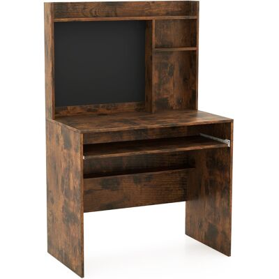 CostwayBureau avec Tableau d'Affichage Magnétique Bureau à Domicile avec Huche et Plateau pour Clavier Table d'Ecriture avec Etagère Réglable Café - Publicité CostwayBureau avec Tableau d'Affichage Magnétique Bureau à Domicile avec Huche et Plateau pour Clavier Table d'Ecriture avec Etagère Réglable Café - Publicité