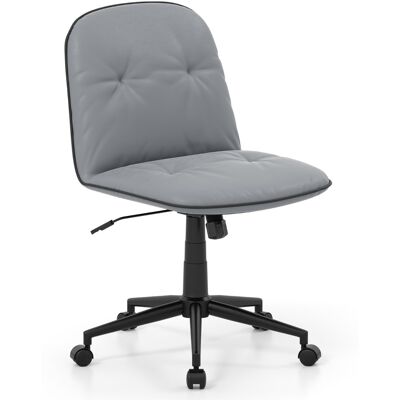 CostwayChaise de Bureau sans Accoudoirs Chaise de Travail Pivotante avec Hauteur Réglable Fonction Bascule et Roulettes Lisses Chaise Gris - Publicité CostwayChaise de Bureau sans Accoudoirs Chaise de Travail Pivotante avec Hauteur Réglable Fonction Bascule et Roulettes Lisses Chaise Gris - Publicité
