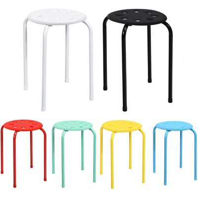 CostwayTabourets Empilables 30 x 40,5 cm (Dia x H) Cadre en Métal Joint en Forme de X Stable pour Cuisine Bistro Multicolore - Publicité CostwayTabourets Empilables 30 x 40,5 cm (Dia x H) Cadre en Métal Joint en Forme de X Stable pour Cuisine Bistro Multicolore - Publicité