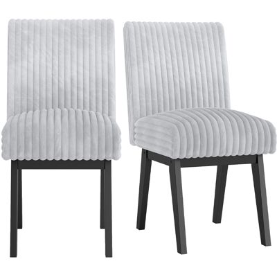 CostwayLot de 2 Chaises de Salle à Manger Chaises de Cuisine Tapissées en Tissu avec Assise Rembourrée Pieds en Bois de Caoutchouc Gris - Publicité CostwayLot de 2 Chaises de Salle à Manger Chaises de Cuisine Tapissées en Tissu avec Assise Rembourrée Pieds en Bois de Caoutchouc Gris - Publicité
