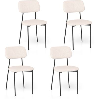 CostwayLot de 4 Chaises de Salle à Manger Modernes Chaises de Cuisine Rembourrées en Tissu Lin avec Pieds Métalliques Siège Rembourré Beige - Publicité CostwayLot de 4 Chaises de Salle à Manger Modernes Chaises de Cuisine Rembourrées en Tissu Lin avec Pieds Métalliques Siège Rembourré Beige - Publicité