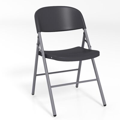 CostwayLot de 6 Chaises Pliantes en Plastique Sièges Commerciaux Pliables avec Dossier et Cadre Métal Robuste Charge 150KG Gris - Publicité CostwayLot de 6 Chaises Pliantes en Plastique Sièges Commerciaux Pliables avec Dossier et Cadre Métal Robuste Charge 150KG Gris - Publicité