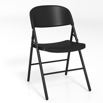 CostwayLot de 6 Chaises Pliantes en Plastique Sièges Commerciaux Pliables avec Dossier et Cadre Métal Robuste Charge 150KG Noir - Publicité CostwayLot de 6 Chaises Pliantes en Plastique Sièges Commerciaux Pliables avec Dossier et Cadre Métal Robuste Charge 150KG Noir - Publicité