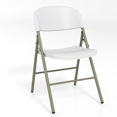 CostwayLot de 6 Chaises Pliantes en Plastique Sièges Commerciaux Pliables avec Dossier et Cadre Métal Robuste Charge 150KG Blanc - Publicité CostwayLot de 6 Chaises Pliantes en Plastique Sièges Commerciaux Pliables avec Dossier et Cadre Métal Robuste Charge 150KG Blanc - Publicité