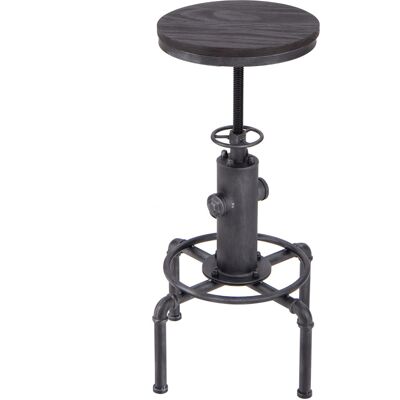 CostwayTabouret de Bar Style Industriel Vintage Hauteur Réglable 60-75cm avec Repose-Pied et Siège Rond à 360° Charge Max 150 KG Noir - Publicité CostwayTabouret de Bar Style Industriel Vintage Hauteur Réglable 60-75cm avec Repose-Pied et Siège Rond à 360° Charge Max 150 KG Noir - Publicité