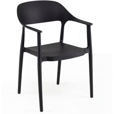 CostwayChaise de Salle à Manger en Plastique Chaise de Cuisine Empilable avec Dossier Incurvé Accoudoirs Confortables Charge 150kg Noir - Publicité CostwayChaise de Salle à Manger en Plastique Chaise de Cuisine Empilable avec Dossier Incurvé Accoudoirs Confortables Charge 150kg Noir - Publicité