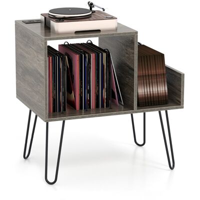 CostwaySupport pour Tourne-disque Prise de Courant Séparateur Table d'Appoint avec Pieds en Métal Jusqu'à 145 Albums Gris - Publicité CostwaySupport pour Tourne-disque Prise de Courant Séparateur Table d'Appoint avec Pieds en Métal Jusqu'à 145 Albums Gris - Publicité