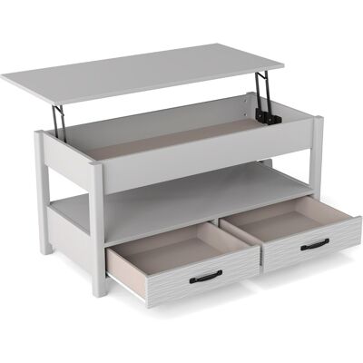 CostwayTable Basse à Plateau Relevable avec Rangement Table d'Appoint de Style Ferme avec Compartiment de Rangement Caché Étagère Ouverte Gris - Publicité CostwayTable Basse à Plateau Relevable avec Rangement Table d'Appoint de Style Ferme avec Compartiment de Rangement Caché Étagère Ouverte Gris - Publicité