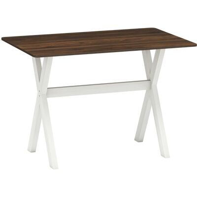 CostwayTable à Manger Moderne Table de Cuisine en Bois avec Cadre en Forme de X pour Petits Espaces Table d'Appoint avec Plateau à Texture Blanc - Publicité CostwayTable à Manger Moderne Table de Cuisine en Bois avec Cadre en Forme de X pour Petits Espaces Table d'Appoint avec Plateau à Texture Blanc - Publicité